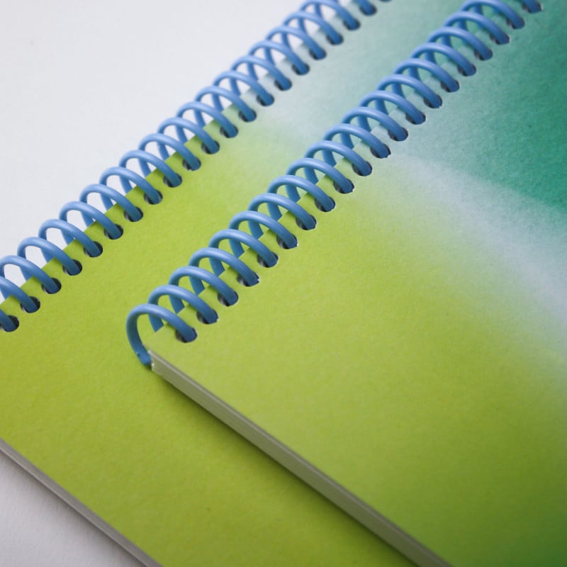 Cahier à spirales A5 dot - Papier coloré - Vert - Midori
